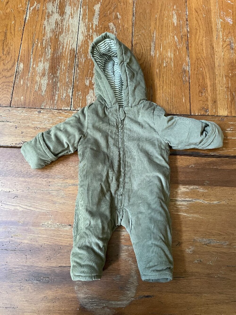Green Corduroy Onesie -  Little Planet by Caters - Newborn 0m